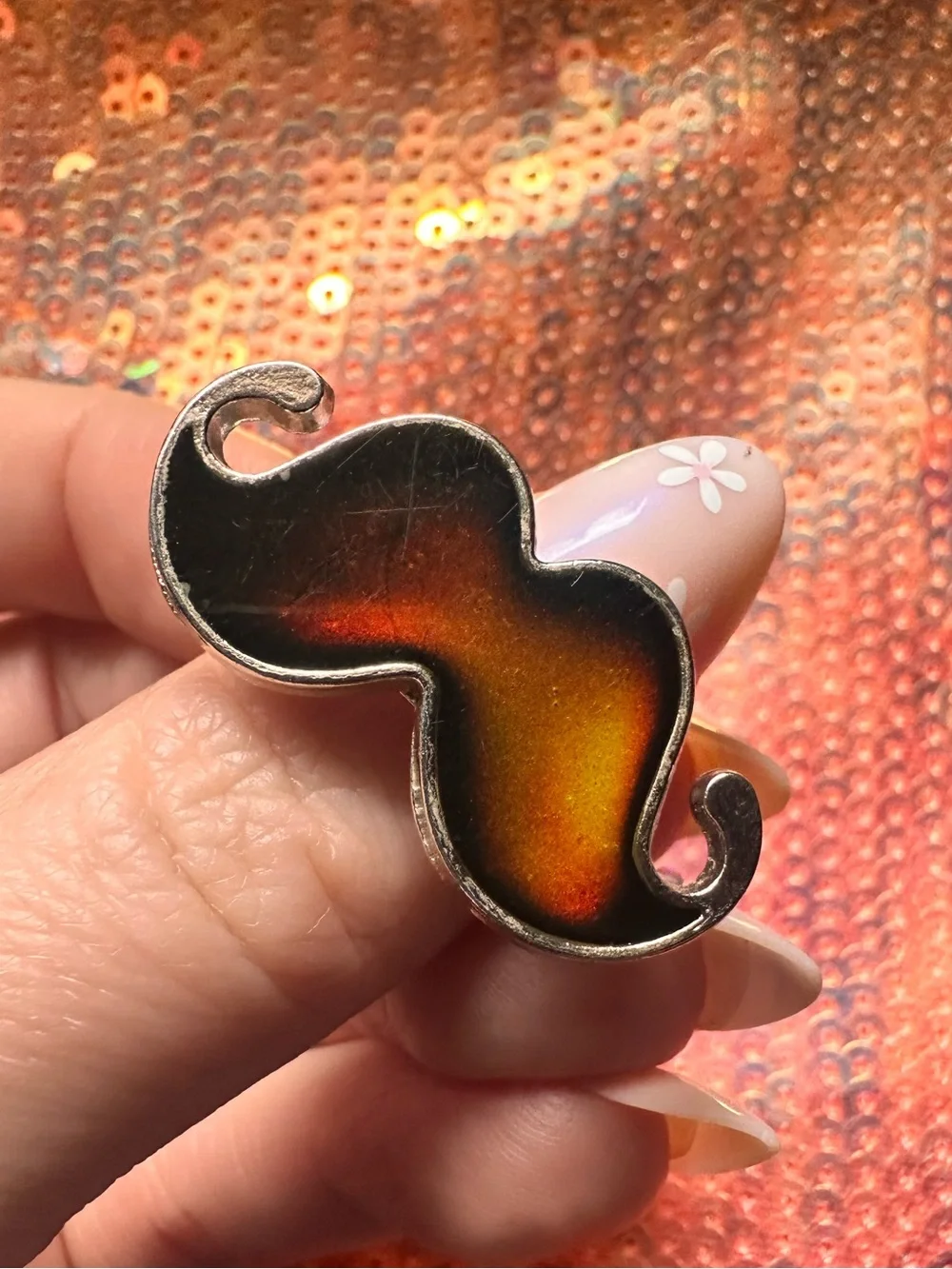 Mustache Shaped Mood Ring